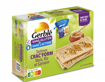 Crac'Form maïs riz sarrasin sans gluten et sans lactose