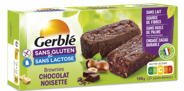 GERBLE sans gluten Brownies choco-noisettes