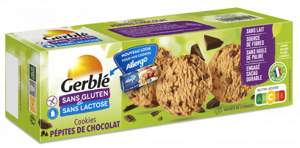 Cookies pépites chocolat sans gluten et sans lactose