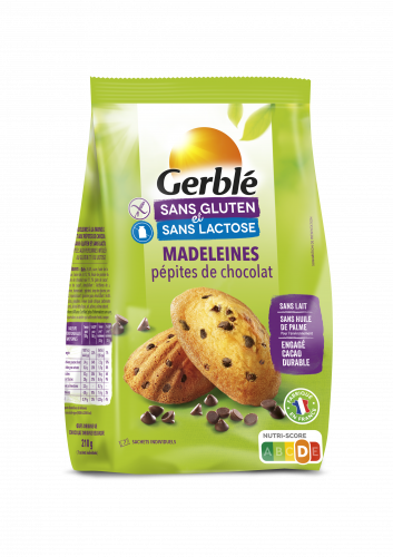 GERBLE sans gluten Madeleines pépites de chocolat 