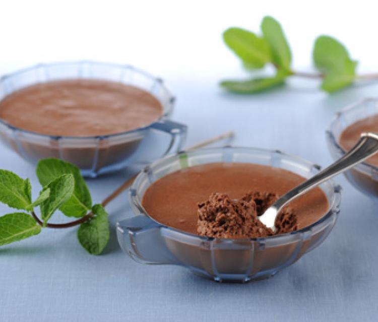 Mousse au chocolat à la menthe