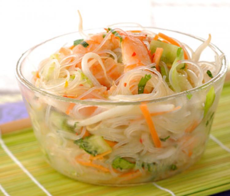 Salade de vermicelles de soja aux crevettes