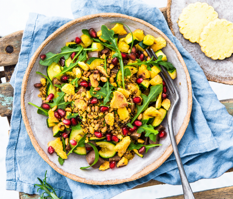 Crumble sucré-salé aux légumes poêlés Gerblé sans gluten